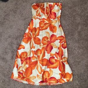 Banana republic Silk strapless dress